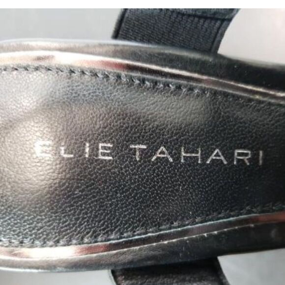 Elie Tahari Ithaca Open Toe Canvas Sandals - Size 38.5 - Picture 5 of 8